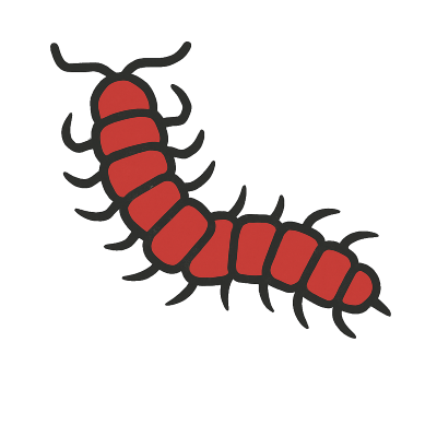 Centipede pest icon